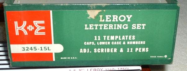 Leroy lettering set, Objects